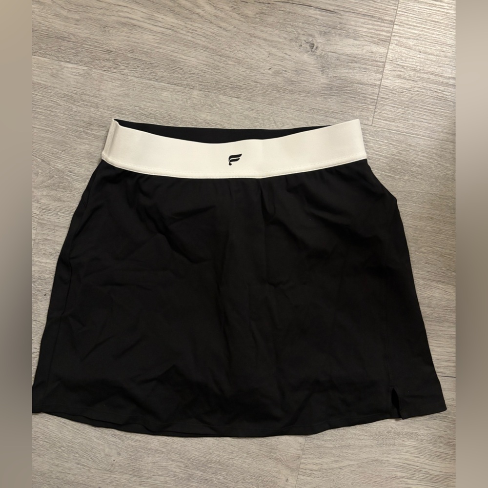 Fabletics Black Skort with White Logo size small